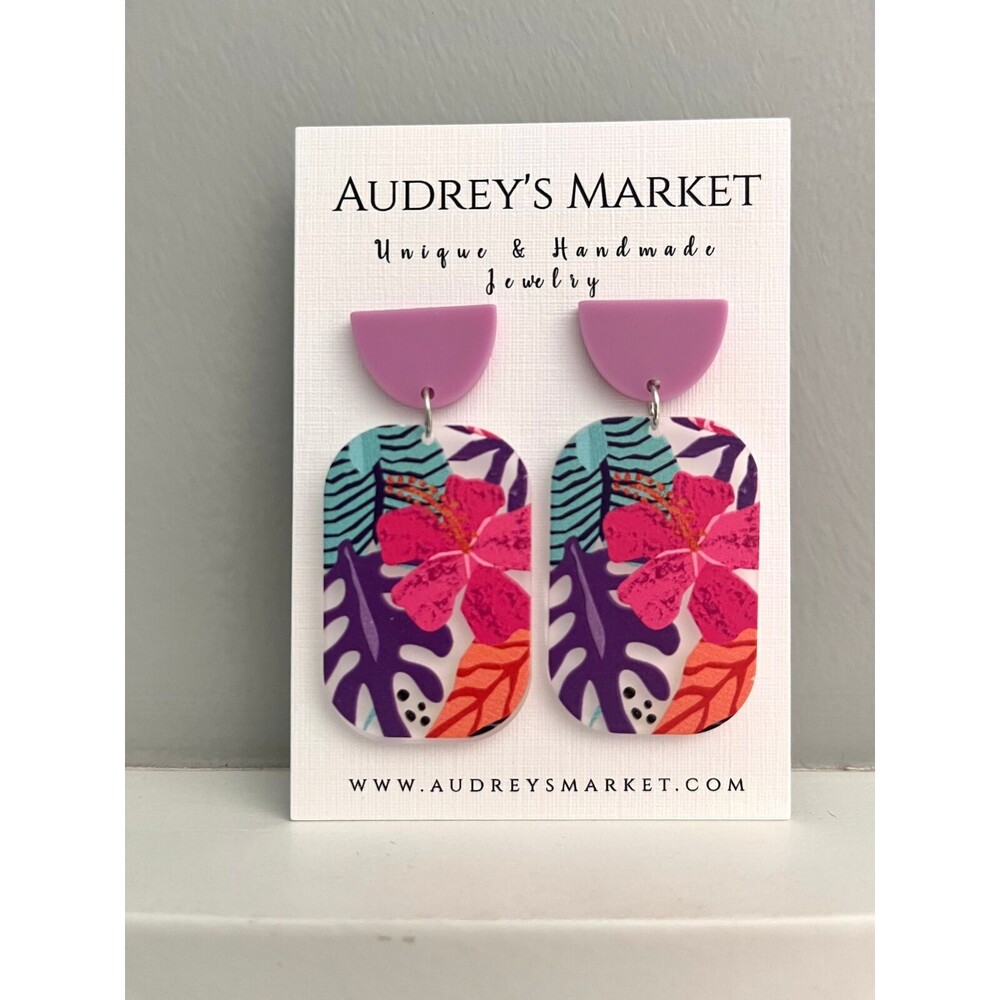 Tropical Dangle Boho Colorful Earrings